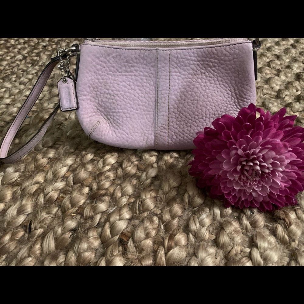 Small Lilac Coach Wristlet